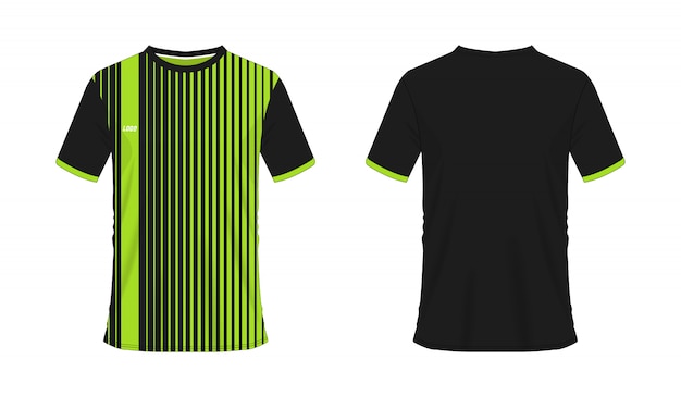Premium Vector | T-shirt green and black soccer or football template ...