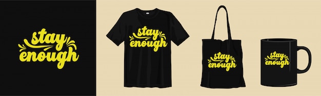 Download T-shirt and merchandise design with mockup. typography ...
