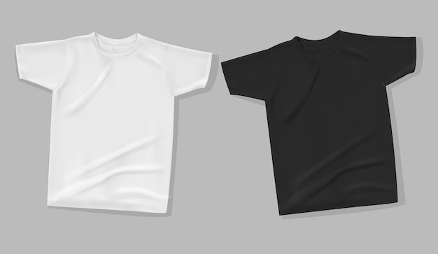 Premium Vector | T-shirt mock up on gray background.