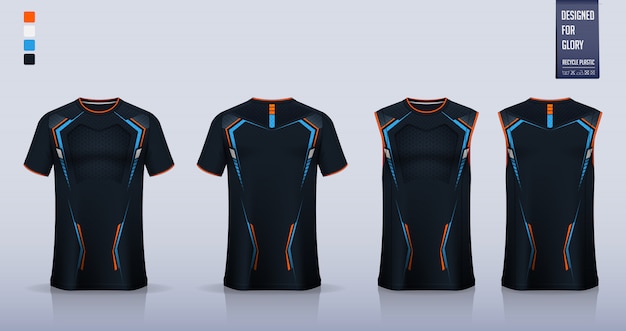 Download T-shirt mockup, sport shirt template design for soccer ...