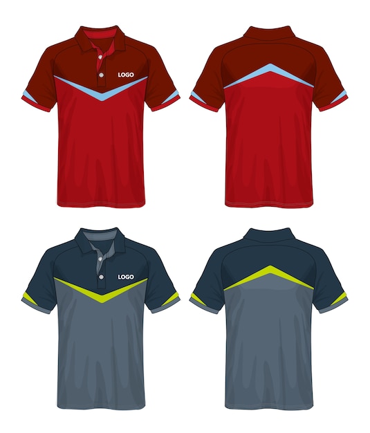 Download T-shirt polo design, sport jersey template. Vector | Premium Download