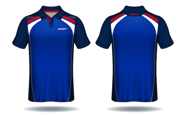 T-shirt polo design, sport jersey template. Vector ...