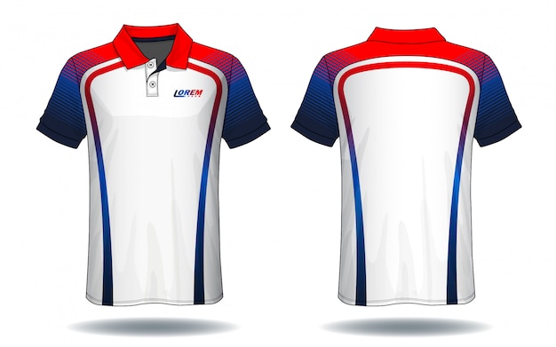 Download T-shirt polo design,sport jersey template. | Premium Vector