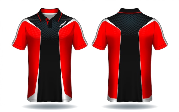 Premium Vector | T-shirt polo design,sport jersey template.