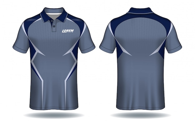 T-shirt polo design, sport jersey template. | Premium Vector