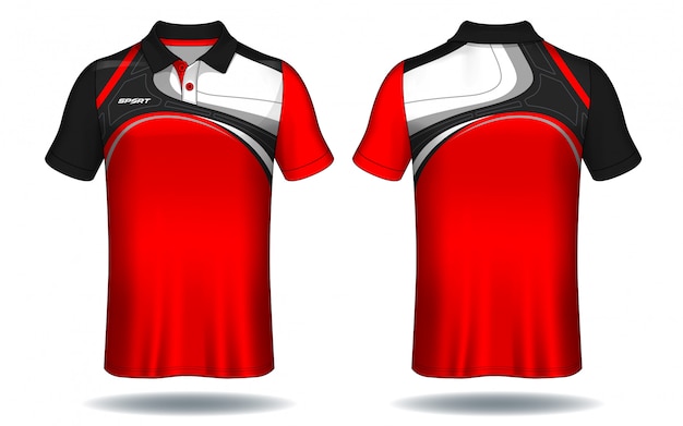 Download T-shirt polo design, sport jersey template. Vector ...
