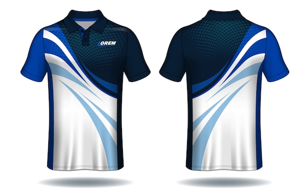 T-shirt polo design, sport jersey template. Vector | Premium Download