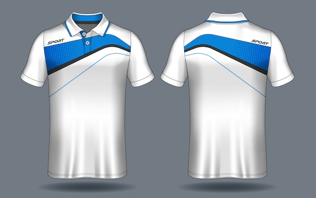 Premium Vector | T-shirt polo design, sport jersey template.