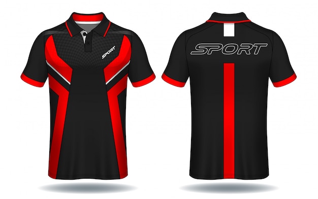 Download T-shirt polo design, sport jersey template. Vector | Premium Download