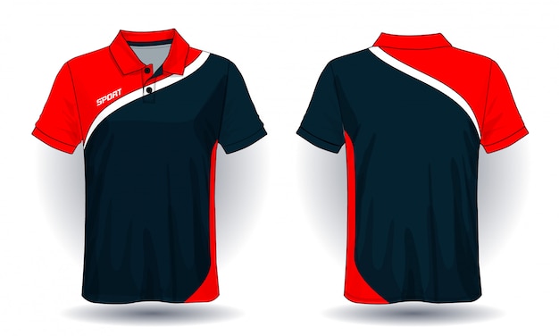 T-shirt polo design, sport jersey template. | Premium Vector