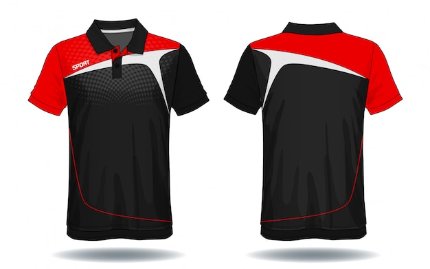 Premium Vector | T-shirt polo design, sport jersey template.