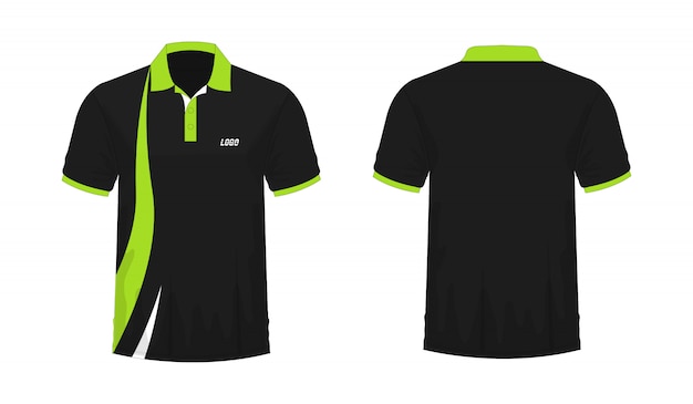 black and green polo shirt