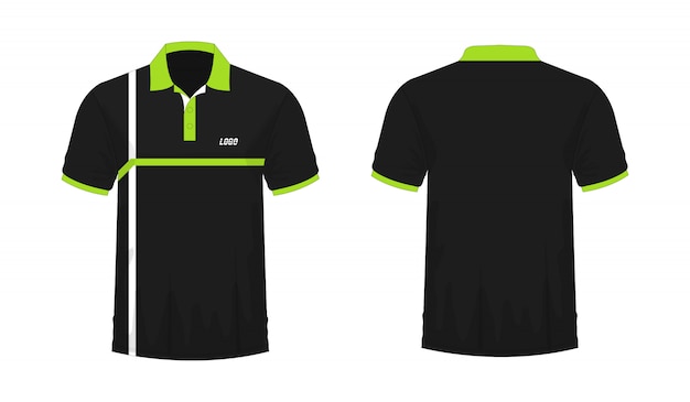 Download Premium Vector | T-shirt polo green and black template for ...