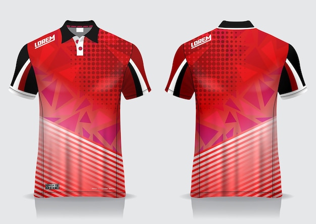 Download Premium Vector T Shirt Polo Sport Design Badminton Jersey Mockup For Uniform Template