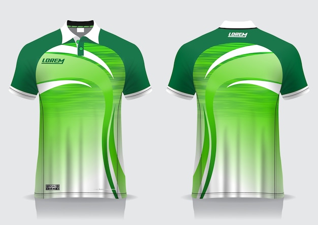 Download Premium Vector T Shirt Polo Sport Design Badminton Jersey Mockup For Uniform Template Free Mockups