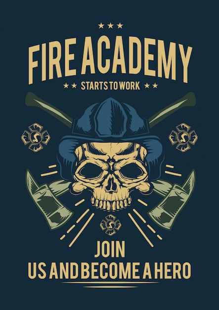 Download Free T Shirt Or Poster Design With Illustraion Of Firefighter With Axes Free Vector Use our free logo maker to create a logo and build your brand. Put your logo on business cards, promotional products, or your website for brand visibility.