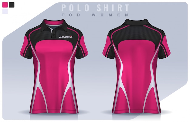 Download Premium Vector | T-shirt sport design for women, soccer jersey for football club. polo uniform ...