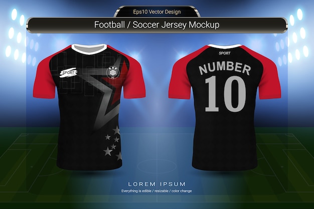 Download T-shirt sport mockup template | Premium Vector