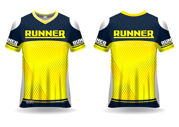 Premium Vector T-shirt sport template for running jersey, sport ...