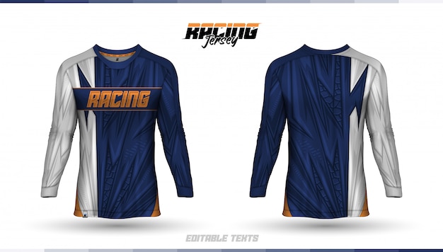 Premium Vector | T-shirt template, racing jersey design, soccer jersey