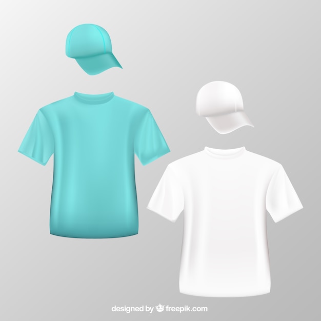 T shirts and baseball caps