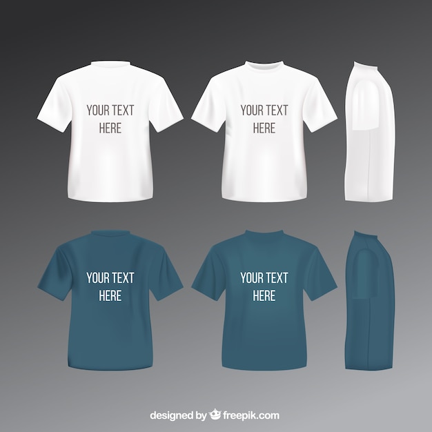 T shirts template Free Vector