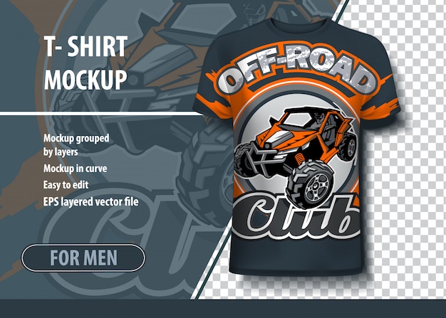 Premium Vector | Of t-shirts with the logo of utv buggy off-road club