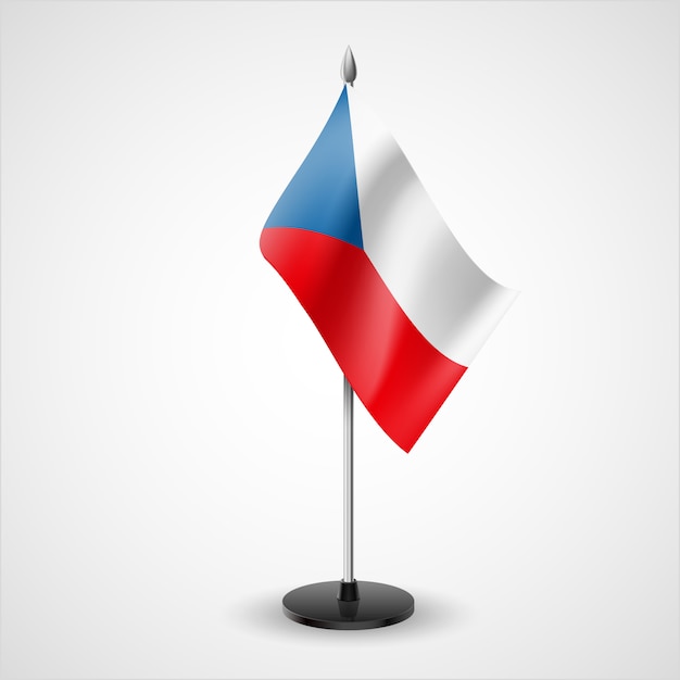 Download Table flag of czech republic | Premium Vector