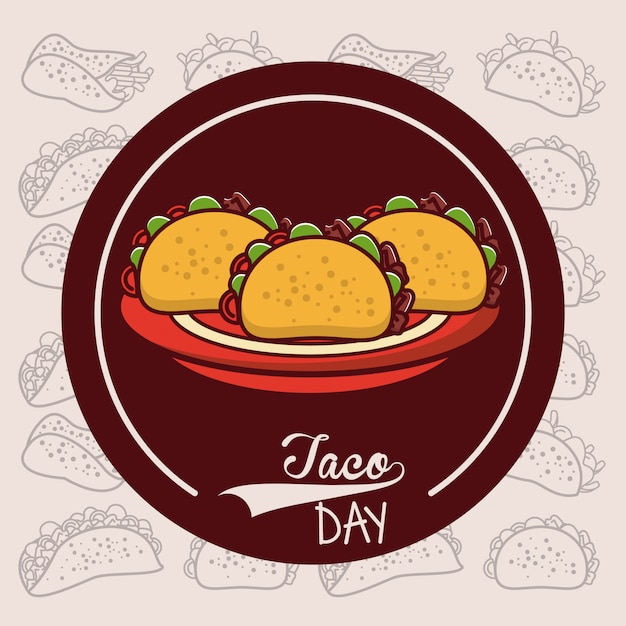 Premium Vector | Taco day mexican food cartoon