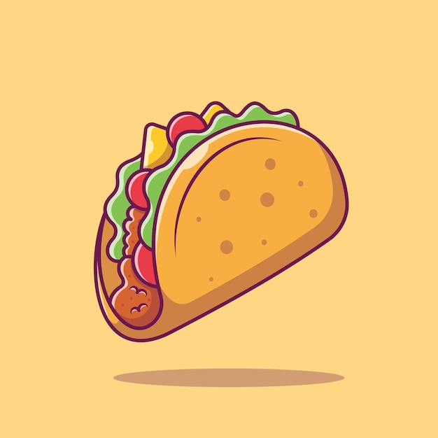 Taco Mexican Food Icon Fast Food Collection Food Icon Isolated