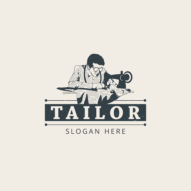 Premium Vector | Tailor logo template