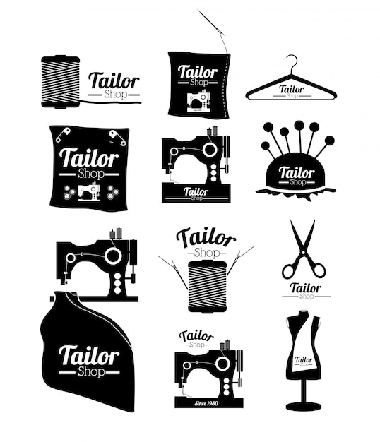 Download Free Tailor Shop Design Premium Vector Use our free logo maker to create a logo and build your brand. Put your logo on business cards, promotional products, or your website for brand visibility.