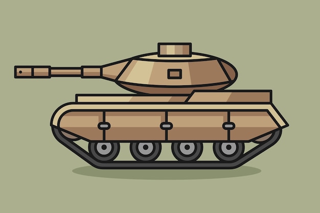 戦車漫画イラスト プレミアムベクター