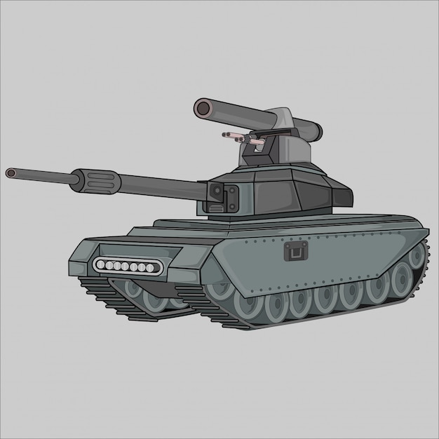 Premium Vector Tank Flat Illustration