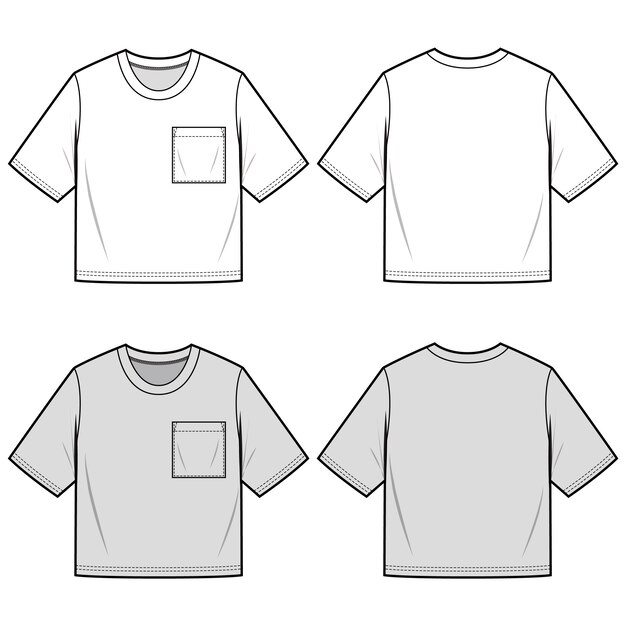 Premium Vector | Tank top fashion flat sketch template