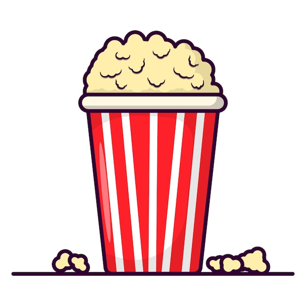 Premium Vector | A tasty bucket of popcorn