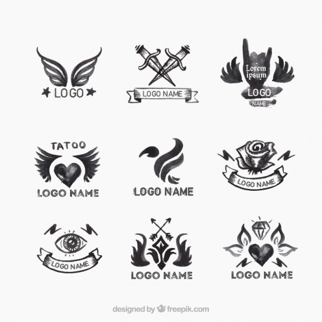 Download Free Tattoo Logos Selection Free Vector Use our free logo maker to create a logo and build your brand. Put your logo on business cards, promotional products, or your website for brand visibility.
