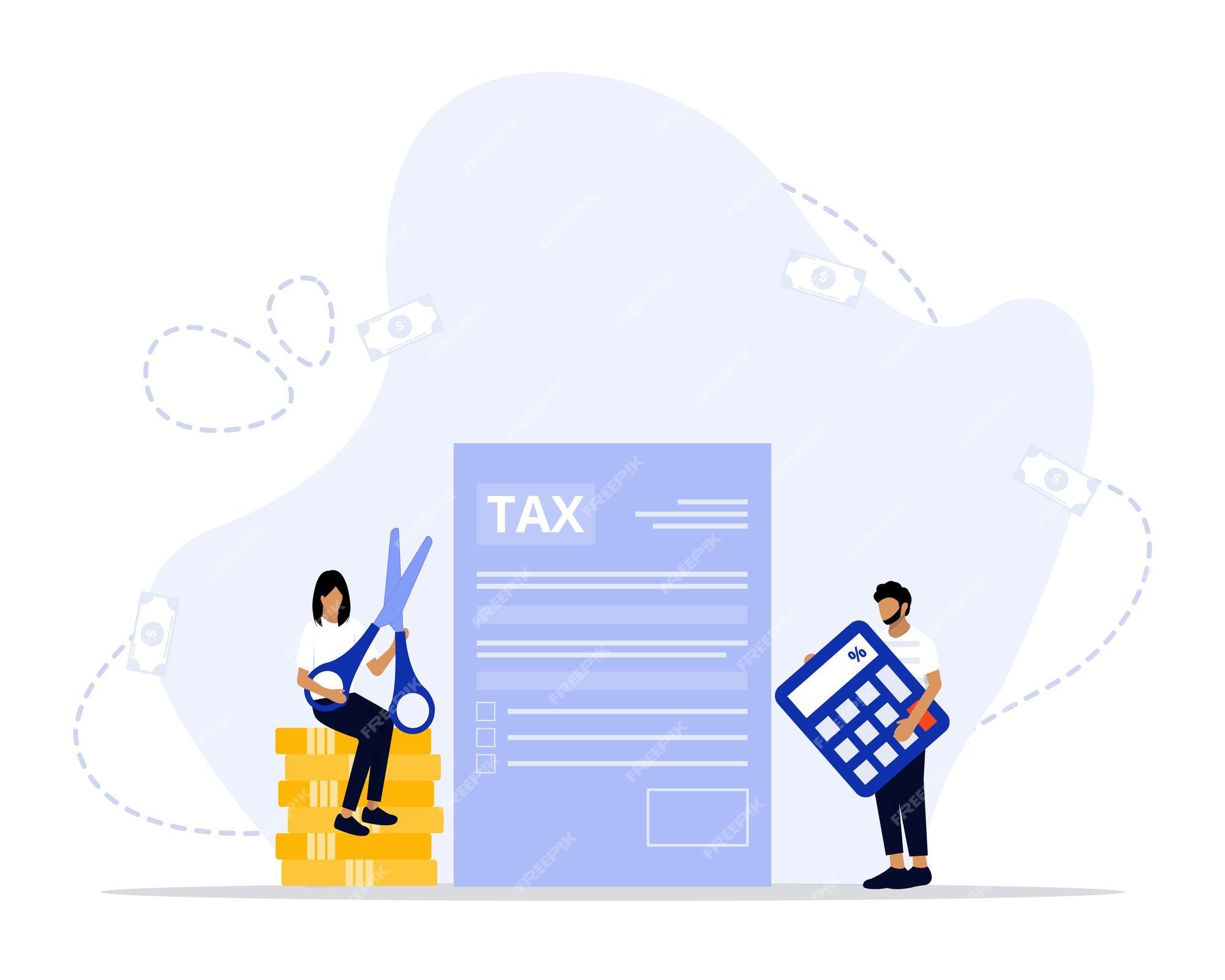 Premium Vector | Tax deduction concept illustration