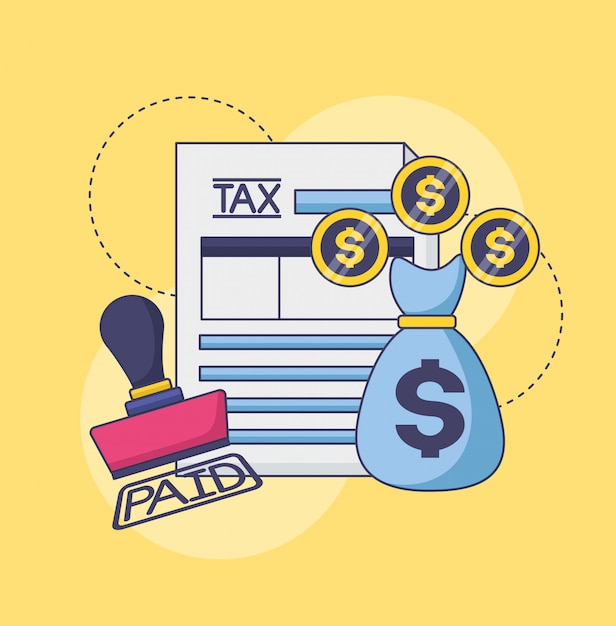 Tax payment concept Free Vector