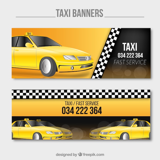 taxi service banners