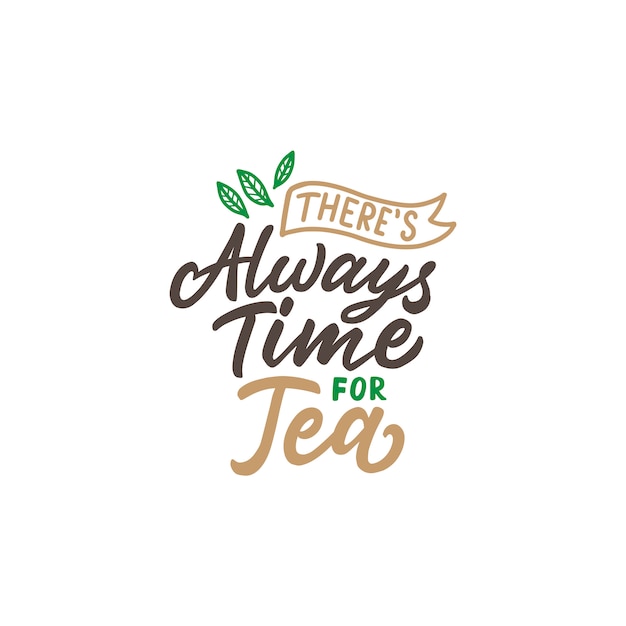 Download Tea quotes typography poster Vector | Premium Download