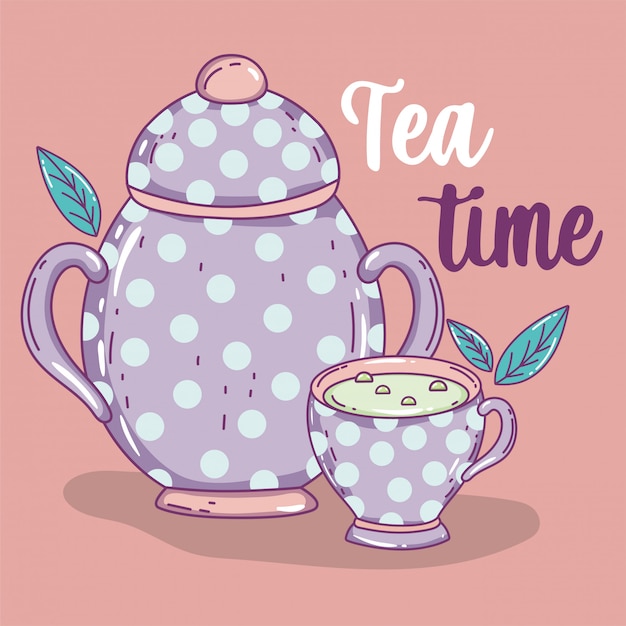 Premium Vector | Tea time sketch flat