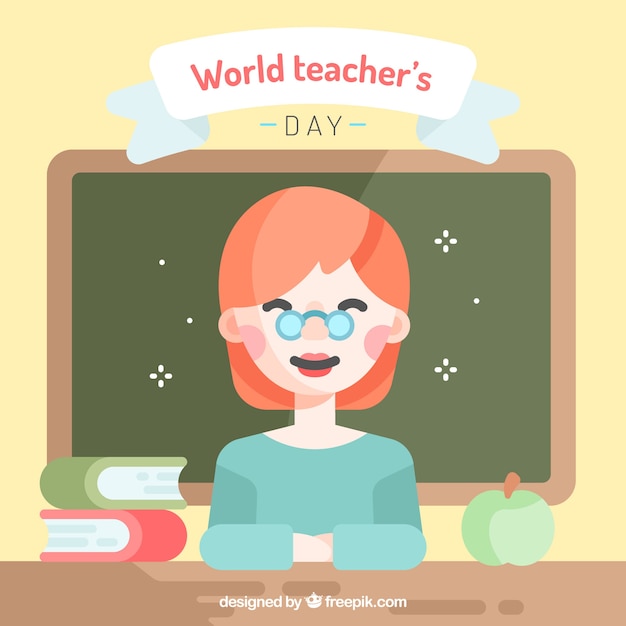 Teacher smiling, happy teacher's day