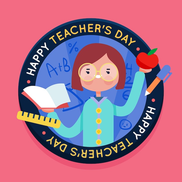 Premium Vector | Teachers' day celebration flat design