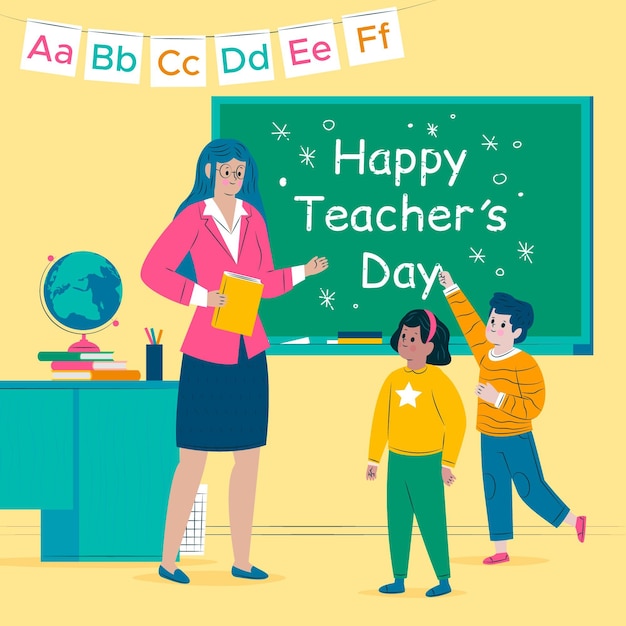 Free Vector | Teachers day celebration