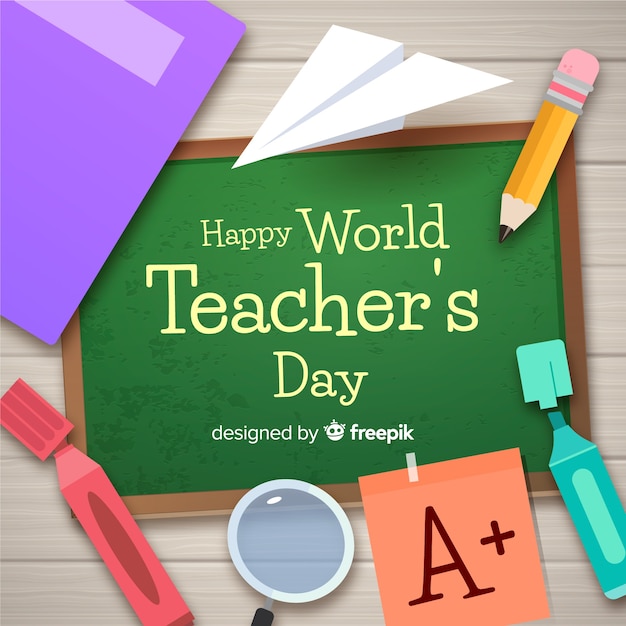 Teachers day composition Free Vector Teachers day composition Free Vector