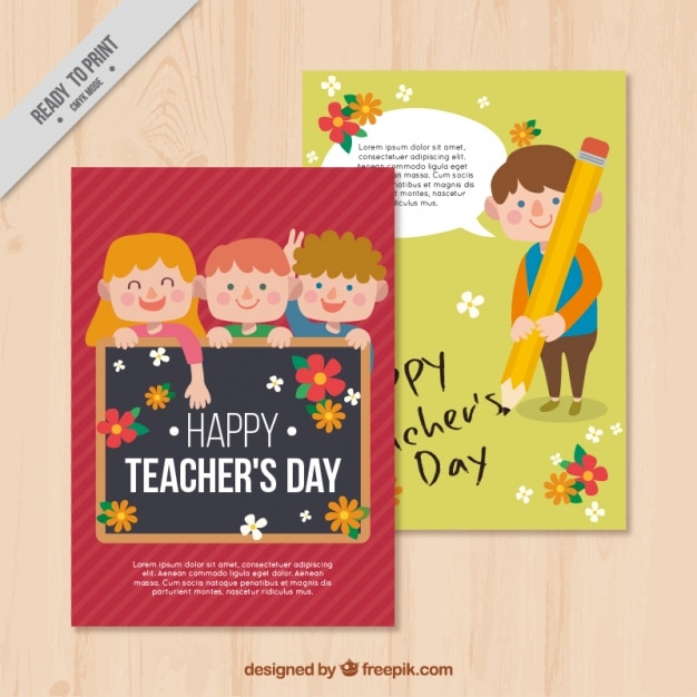 Teachers day greeting card