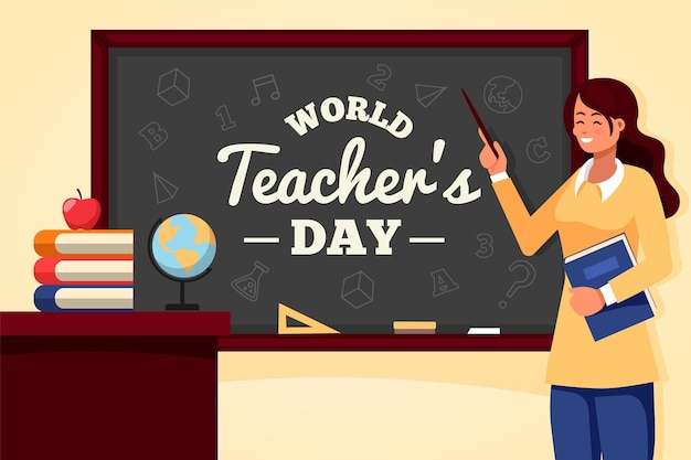 Premium Vector | Teachers' day illustration