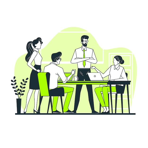 Team concept illustration Free Vector
