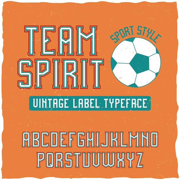 Free Vector | Team spirit font in the retro style